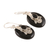 Onyx dangle earrings, 'Midnight Crown' - Black Onyx Sterling Silver Dangle Earrings (image 2c) thumbail