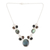 Multi-gemstone pendant necklace, 'Dusky Appeal' - Multi Gemstone and Sterling Silver Pendant Necklace (image 2c) thumbail