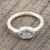 Blue topaz single-stone ring, 'Blue Gaze' - Simple Blue Topaz and Sterling Silver Ring (image 2b) thumbail