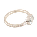 Blue topaz single-stone ring, 'Blue Gaze' - Simple Blue Topaz and Sterling Silver Ring