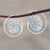 Chalcedony drop earrings, 'Eye of the Peacock' - Spiral Drop Earrings with Blue Chalcedony (image 2) thumbail