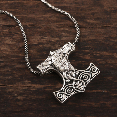 Viking Thor Hammer Mjölnir Futhark Amulet 925 Sterling Silver Pendant |  Viking Jewellery – vkngjewelry