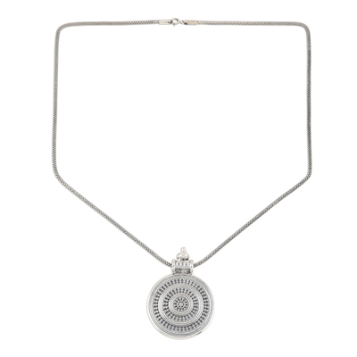 Collar colgante de plata esterlina - Collar colgante medallón de plata de primera ley