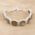 Labradorite link bracelet, 'Dazzling Allure' - Square Faceted Labradorite Bracelet Set in Sterling Silver (image 2) thumbail