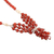 Onyx beaded pendant necklace, 'Dazzling Bouquet' - Red Onyx Beaded Pendant Necklace from India