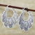 Sterling silver filigree hoop earrings, 'Sweet Frills' - Lacy Filigree Sterling Silver Hoop Earrings (image 2b) thumbail