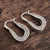 Sterling silver filigree hoop earrings, 'Horseshoe Bend' - Horseshoe Shaped Filigree Sterling Silver Hoop Earrings thumbail