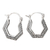 Sterling silver filigree hoop earrings, 'Wired' - Polygonal Hoop Earrings in Sterling Silver Filigree thumbail