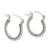 Sterling silver hoop earrings, 'Brightly Shining' - Beaded Sterling Silver Hoops from India thumbail