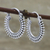 Sterling silver hoop earrings, 'Bright Rays' - Handmade Sterling Silver Hoop Earrings thumbail