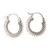 Sterling silver hoop earrings, 'Bright Rays' - Handmade Sterling Silver Hoop Earrings thumbail