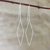 Sterling silver threader earrings, 'Singular Diamond' - Diamond Shaped Sterling Silver Threader Earrings