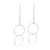 Sterling silver threader earrings, 'Singular Circles' - Circular Sterling Silver Threader Earrings