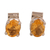 Citrine stud earrings, 'Scintillate' - Citrine Birthstone Stud Earrings from India (image 2a) thumbail