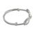 Sterling silver unity bracelet, 'Join in Harmony' - Sterling Silver Infinity Knot Grey Cord Unity Bracelet (image 2c) thumbail