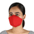 Cotton face masks, 'Trendy Red' (set of 3) - 3 Red Cotton Brocade Contoured Personal Face Masks (image 2) thumbail