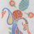 Baumwoll-Batikschal, 'Abstrakter Pfau' (Abstrakter Pfau) - Kunsthandwerklich gefertigtes mehrfarbiges Baumwoll-Batiktuch