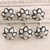 Ceramic knobs, 'Blooming Magic' (set of 6) - Set of 6 Floral Ceramic Knobs from India thumbail