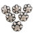 Ceramic knobs, 'Blooming Magic' (set of 6) - Set of 6 Floral Ceramic Knobs from India thumbail