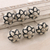 Ceramic knobs, 'Blooming Magic' (set of 6) - Set of 6 Floral Ceramic Knobs from India (image 2b) thumbail