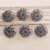 Ceramic knobs, 'Floral Appeal' (set of 6) - Set of 6 Hand Painted Ceramic Knobs/Drawer Pulls (image 2) thumbail