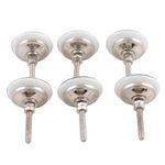 Ceramic knobs, 'Floral Appeal' (set of 6) - Set of 6 Hand Painted Ceramic Knobs/Drawer Pulls