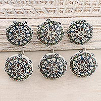 Featured review for Ceramic knobs, Floral Majesty (set of 6)