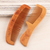 Wood comb set, 'Floral Charm' (pair) - Hand Crafted Floral Wood Combs (Pair)