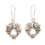 Sterling silver dangle earrings, 'Uncage My Heart' - Bound Hearts Sterling Silver Dangle Earrings