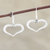 Sterling silver dangle earrings, 'Carefree Heart' - Polished Sterling Silver Heart Dangle Earrings