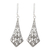 Sterling silver dangle earrings, 'Baroque Motif' - Ornate Sterling Silver Dangle Earrings from India