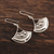 Ohrhänger aus Sterlingsilber, „Antique Fan“ – fächerförmige Ohrhänger aus Sterlingsilber