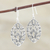 Sterling silver dangle earrings, 'Alluring Garden' - Botanical Motif Sterling Silver Dangle Earrings