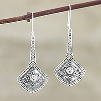 Featured review for Sterling silver dangle earrings, Jaipur Pendulum