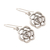 Sterling silver dangle earrings, 'Jaipuri Rose' - Rose Dangle Earrings Handmade in India