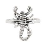 Sterling silver ring, 'Scorpion Power' - Scorpion Ring Hand Crafted of Sterling Silver