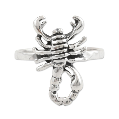 Ring aus Sterlingsilber - Skorpion-Ring, handgefertigt aus Sterlingsilber