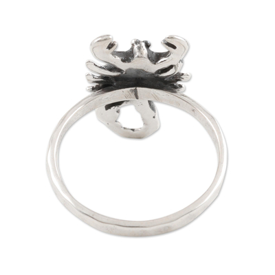 Sterling silver ring, 'Scorpion Power' - Scorpion Ring Hand Crafted of Sterling Silver