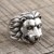 Men's sterling silver ring, 'Regal Lion' - Detailed Men's Lion Ring from India