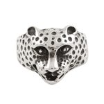 Men's sterling silver ring, 'Roaring Cheetah' - Roaring Cheetah Sterling Silver Men's Ring