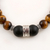 Tiger's eye and onyx unity bracelet, 'Meditate Together' - Tiger's Eye and Onyx Unity Bracelet with Sterling Accents (image 2d) thumbail