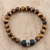 Tiger's eye and onyx unity bracelet, 'Meditate Together' - Tiger's Eye and Onyx Unity Bracelet with Sterling Accents (image 2e) thumbail