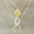 Collar colgante chapado en oro - Collar colgante de tres hileras chapado en oro de 22 quilates