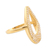 Gold plated cocktail ring, 'Golden Contour' - Abstract Gold Plated Cocktail Ring with CZ