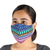 Gesichtsmasken aus Baumwoll-Jacquard, (Paar) - 2 handgefertigte mehrfarbige Baumwoll-Jacquard-Gesichtsmasken aus Indien