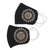 Cotton face masks, 'Mandala Moon' (pair) - 2 Hand Embroidered Contoured Black Cotton Face Masks (image 2c) thumbail