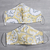 Cotton face masks, 'Sunny Charm' (pair) - 2 Double Layer Pale Yellow Print Cotton Face Masks (image 2b) thumbail