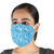 Reversible cotton face masks, 'Block Print Beauty' (set of 3) - 3 Block Print Blue & Rose 2-Layer Pleated Cotton Face Masks