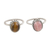 Rhodochrosite and tiger's eye rings, 'Hearts in Harmony' (pair) - Pair of Silver Rings with Rhodochrosite and Tiger's Eye