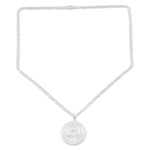 Blue topaz unity necklace, 'Uniting People' - Indian Sterling Silver and Blue Topaz Unity Necklace